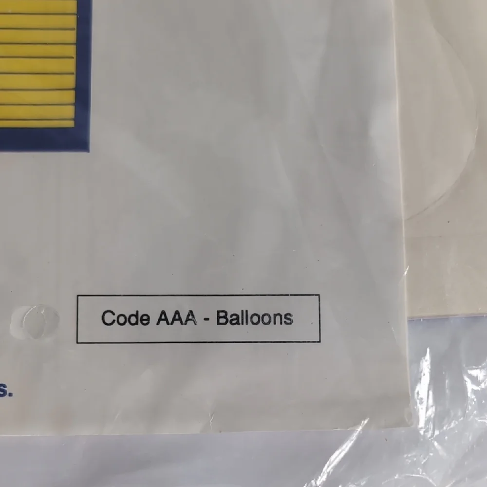 Vtg Stik-EES Vinyl Window Decals Clings Balloons Birthday1993 NIP